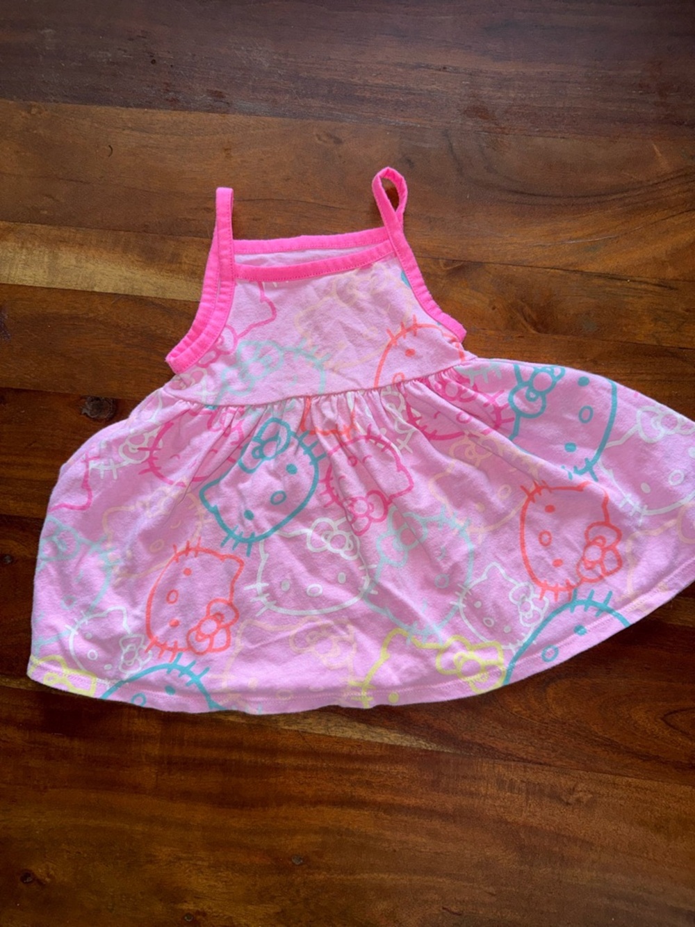 Hello Kitty Pink Multi-Print Girls Dress